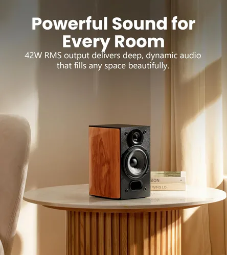 Miniatura 2 de Edifier R1380T Altavoces alimentados para estanterías, monitores de campo cercano activos estéreo 2.0, altavoz de monitor de estudio, 42 vatios RMS