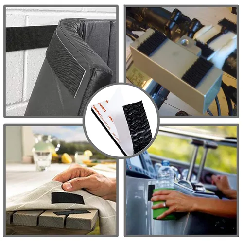 Miniatura 5 de CANOPUS SJ3550 250 - Cinta de bloqueo con cierre de gancho y bucle, color negro para colgar imágenes, letreros y pantallas, controles remotos