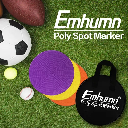 Miniatura 6 de Marcadores de punto Emhumn de 4 pulgadas y 9 pulgadas de polietileno para puntos de agilidad para entrenamiento en gimnasio/educación física, baile