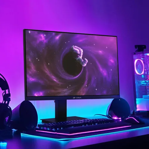 Miniatura 7 de CRUA - Monitor de juegos de 24.5 pulgadas 144Hz/165Hz, FHD (1920x1080P) 120% sRGB, monitor de computadora vertical ajustable