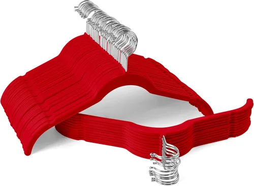 Miniatura 12 de Sishynio Perchas de terciopelo prémium para camisas, paquete de 30 unidades, antideslizante con gancho giratorio de 360°, colgador delgado flocado