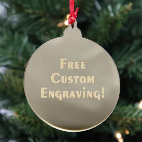Miniatura 2 de Adorno de bombilla de Navidad grabado personalizado dorado Los mejores regalos de Navidad para recién casados, bebés primero, bodas, parejas