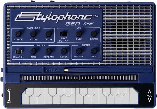 Stylophone GENX-2 Sintetizador Analógico Portátil con Altavoz Incorporado, LFO, Filtro, Retraso Analógico y Salida CV/Gate | Teclado Sintetizador |