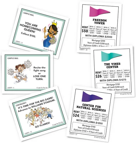 Miniatura 4 de Late for The Sky Liberty-Opoly - Juego de mesa familiar Liberty University, estilo Opoly, edades 8+, 2-6 jugadores, ex alumnos y regalo