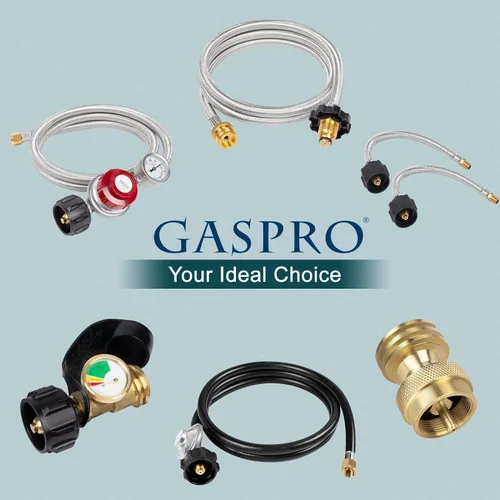 Miniatura 9 de GASPRO Medidor universal de tanque de propano, se adapta a cilindros de tanque de propano de 5 a 100 libras, adaptador de propano con conexión POL