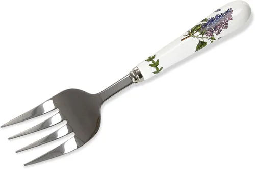 Miniatura 3 de Portmeirion Botanic Garden - Tenedor de repostería de 9 pulgadas, diseños florales surtidos, acero inoxidable con asas de porcelana, esmalte
