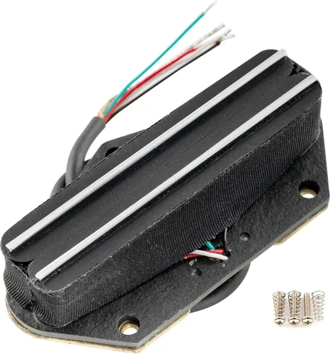 Artec TRA73C Alnico 5 Hot Rail Tele Pickup Single Coil Size Humbucker Bridge Pickup 12K para Fender Telecaster guitarra eléctrica, riel cromado Cromo