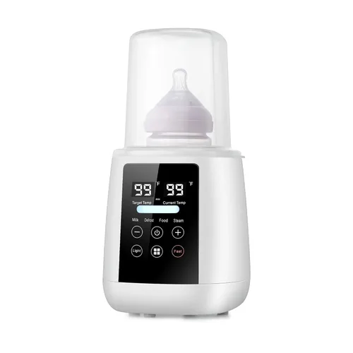 Calentador de biberones, calentador de leche 3 en 1, descongela leche materna congelada, pantalla LED, luz nocturna, esterilizador de vapor, Blanco