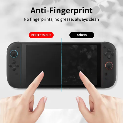 Miniatura 6 de PERFECTSIGHT Protector de pantalla de vidrio templado con luz azul mate antideslumbrante compatible con Nintendo Switch 2 2025, protección ocular