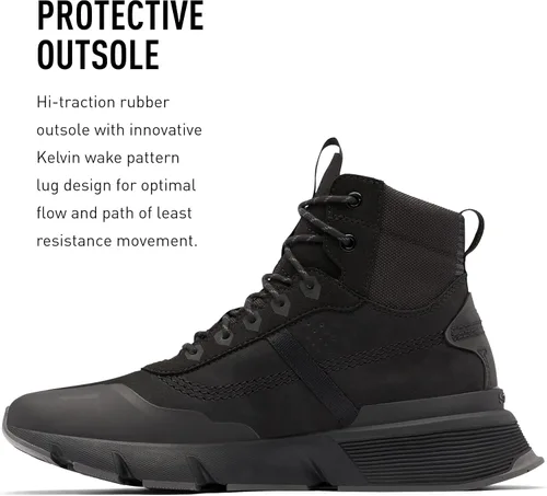 Miniatura 4 de SOREL Tenis Kinetic Rush MID WP para hombre, tenis de gamuza impermeables