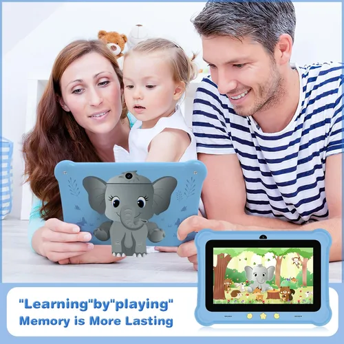 Miniatura 4 de Tableta para niños, tabletas Android de 7 pulgadas para niños, 6 GB+32 GB (expansión de 512 GB) tableta de aprendizaje para niños con ranura