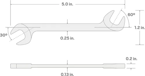 Miniatura 4 de TEKTON - Llave de extremo abierto, cabeza angular, de 9mm/0.35 pulgadas, WAE84009