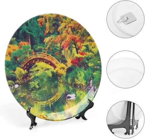 Miniatura 4 de Plato decorativo de 6 pulgadas, cerámica campestre, románticas flores amarillas, placa de exhibición para cenas, eventos de lujo, cena, bodas