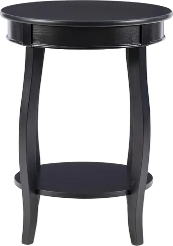 Miniatura 7 de Powell Mesa redonda para muebles con estante, color negro