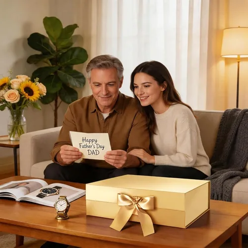 Miniatura 3 de HAPPY POTATO 5 cajas de regalo grandes con cinta de 13.5 x 9 x 4.1 pulgadas, cajas doradas con tapas, cajas de propuesta de dama de honor, cajas