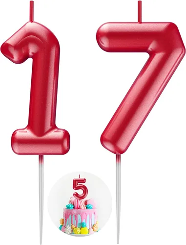 Miniatura 122 de Velas número 2 arcoíris con número 3D de feliz cumpleaños para decoración de fiesta de pastel de cumpleaños, suministros de celebración