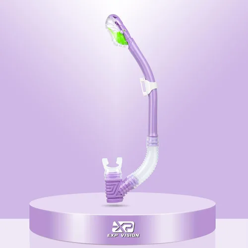 Miniatura 6 de Snorkel seco para niños, tubo de esnórquel definitivo para esnórquel, apnea y natación, tecnología de respiración fácil, válvula seca montada