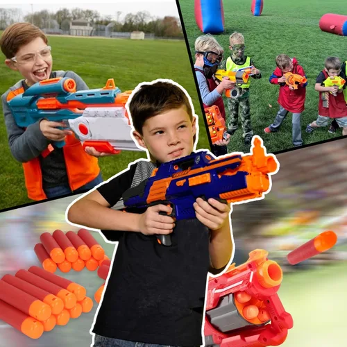 Miniatura 6 de EKIND Dardos de espuma de 3.7 in compatibles con Nerf Elite Mega Series 36-Dart Refill Pack (rojo)