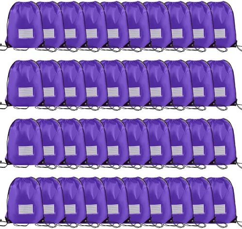 Miniatura 19 de CODOBON Paquete de 20 bolsas con cordón, mochila de cuerda de dibujo a granel, bolsa de bricolaje para gimnasio, deportes, bolsa para mujeres