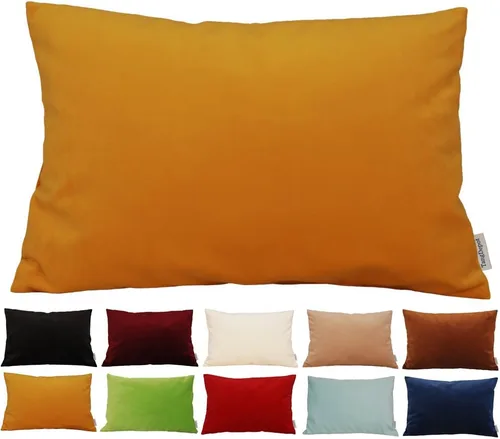 Miniatura 88 de TangDepot - Funda de almohada lisa de terciopelo, funda de cojín supersuave de lujo, muchas opciones de colores y tamaños