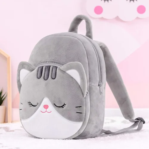 Miniatura 48 de Lazada Mochila para niños pequeños, juguetes de animales de peluche, mochila pequeña, color gris, 9.5 pulgadas