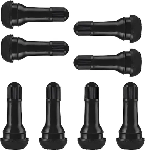 Miniatura 7 de YoRise 8 unidades TR412 Vástagos de válvula de neumático sin cámara, Kit de vástagos de válvula automotriz de goma de montaje rápido resistente