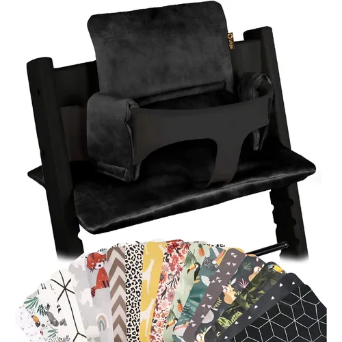 Miniatura 12 de UKJE Cojín Compatible con Stokke Tripp Trapp - Cojín de Asiento Suave para Bebés y Niños Pequeños, Accesorios para Trona, Inserción de Tela de Mono