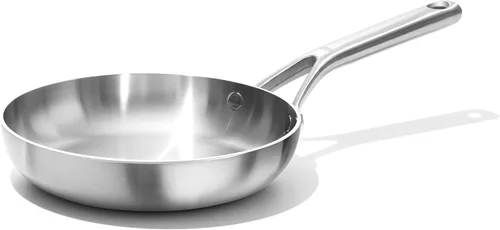 OXO Mira de acero inoxidable de tres capas, sartén de 20 cm, apta para inducción, multicapa, apta para lavavajillas y utensilios de metal