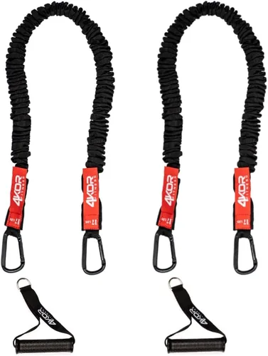 Miniatura 14 de Cuerdas de resistencia – Bandas de resistencia de hombro y núcleo – Perfecto para calentamiento dinámico y rehabilitación – Par de lujo de 2 cables