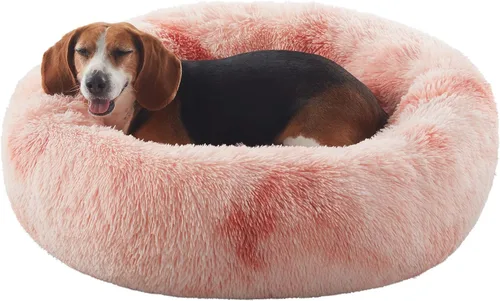 Miniatura 20 de Cama para Perros con Forma de Dona de 45 Pulgadas para Perros Extra Grandes, Cama Redonda Esponjosa Calmante Jumbo para Mascotas con Funda Removible