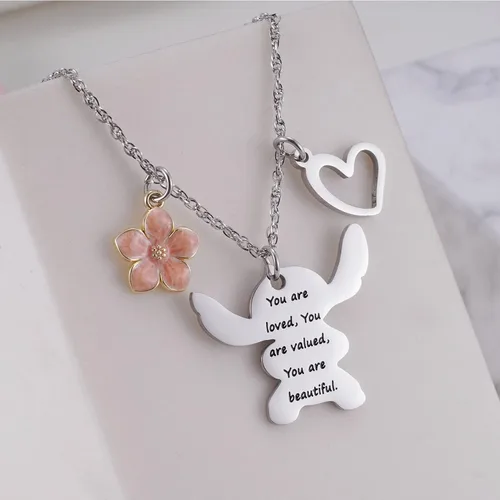 Miniatura 4 de MIXJOY Bonito collar de dibujos animados de Stitch para mujeres y niñas, inspirado en el cumpleaños de Stitch para nieta, hija, sobrina