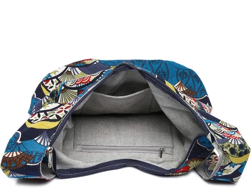 Miniatura 225 de Bolsa de hombro para mujer, de lona en estilo hippie/bohemio para llevar cruzada al hombro, disponible en diferentes colores y estampados