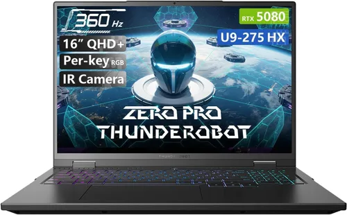 Miniatura 11 de Thunderobot Zero 16 Pro - Laptop para juegos QHD+ 360Hz de 16 pulgadas, GPU RTX 5080, Core Ultra 9 275HX, 32 GB DDR5, SSD de 1 TB, teclado RGB