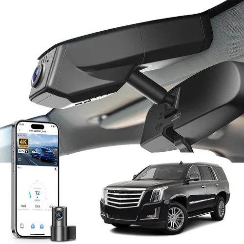 Miniatura 12 de Mangoal Cámara de tablero 4K para Cadillac Gen5 Escalade/Escalade ESV 2021-2026 (modelo A), Base Sport Premium Luxury Platinum Serie V, video UHD