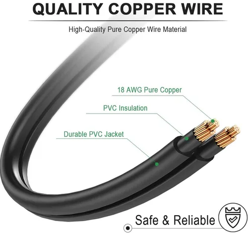 Miniatura 4 de Cable de alimentación polarizado extra largo de 6 pies para Vizio-LED-TV Smart-HDTV E-M-Series Barra de sonido Adaptador de 2 ranuras-AC-Cable