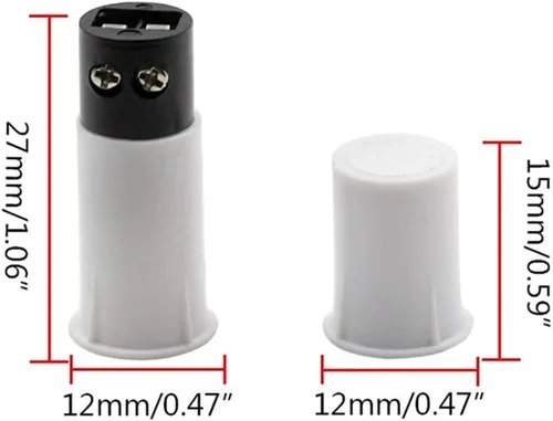 Miniatura 3 de MC-33C Normalmente Cerrado Ventana Empotrable Puerta Sensor de Contacto Alarma Magnético Interruptor Reed - (5 Sets)