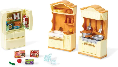 Miniatura 9 de Calico Critters, muebles y decoración para casa de muñecas, juego de desayuno