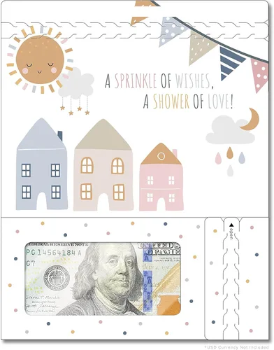 Miniatura 12 de Tarjeta de boda, con dos aperturas de tira para desgarrar, con ventana de plástico transparente que deja ver dinero, cheques o tarjetas de regalo