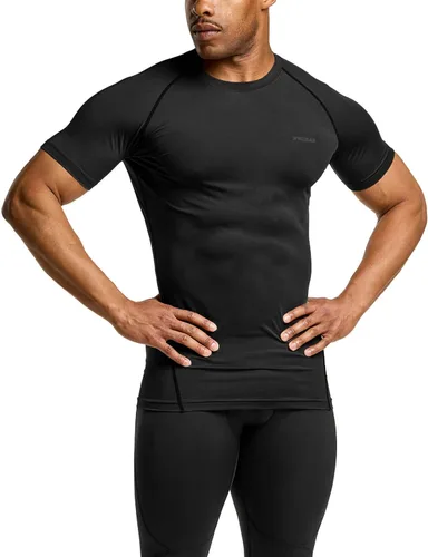Miniatura 8 de TSLA - Paquetes de 1 o 3 camisetas de compresión para hombre, FPU 50+, de secado rápido, de manga corta, camiseta de entrenamiento atlético