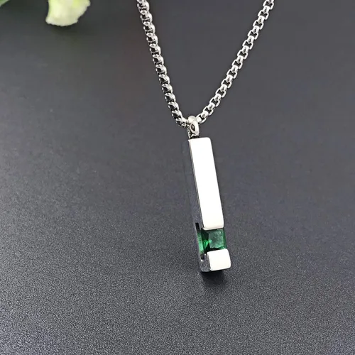Miniatura 50 de YOUFENG collar con urna para cenizas, cubos de piedras natales, urna para cenizas humanas, collar de urna de cremación, relicario, recuerdo