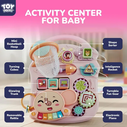 Miniatura 3 de TOY Life 3 en 1 caminante de bebé con centro de actividades para niña, caminador de sentarse a pararse para bebés de 6-12 meses, juguetes de caminar