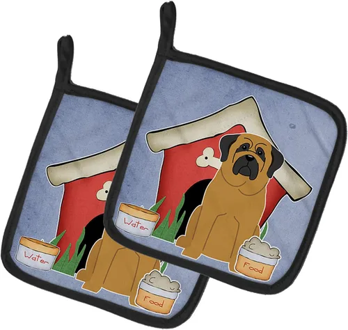 Miniatura 11 de Caroline's Treasures BB2894PTHD Dog House Collection Chow Chow Chow - Par de soportes para ollas, 7.5HX7.5W, multicolor 4-Azul