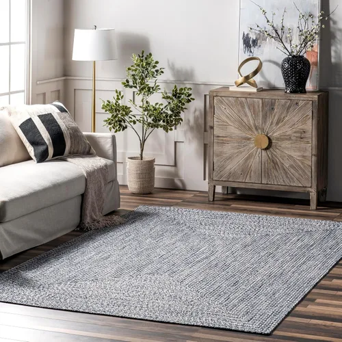 Miniatura 13 de nuLOOM Wynn Alfombra de Área Trenzada para Interiores/Exteriores, 3x5, Bronceado Wynn Tan