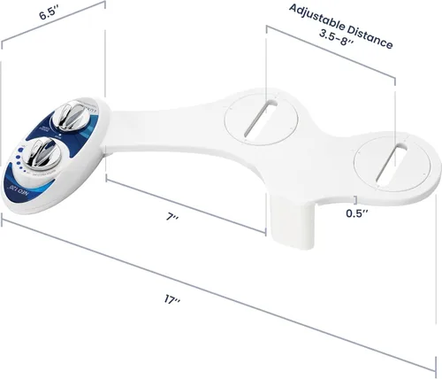 Miniatura 9 de Luxe Bidet Neo 120 (serie elite). Boquilla de autolimpieza. Accesorio de bidé mecánico no eléctrico de agua dulce para baño con fuertes válvulas