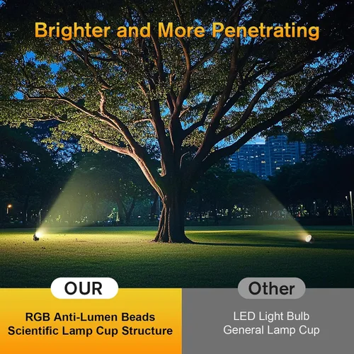 Miniatura 7 de POPOSOAP Luces de estanque, 4 en 1, luces de estanque subacuáticas blancas cálidas, focos LED impermeables IP68 para paisajismo para estanque