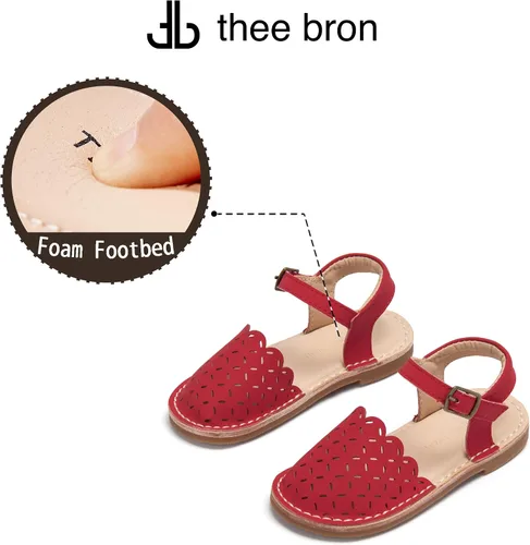 Miniatura 217 de THEE BRON Sandalias cómodas para niñas, zapatos para niños, sandalias rellenas