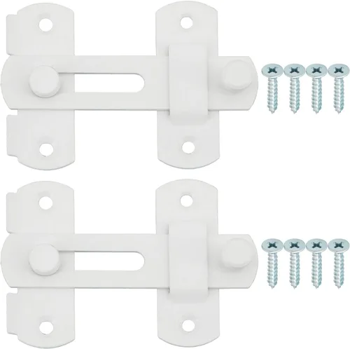 Miniatura 10 de Alise Cerradura de puerta abatible de 4 pulgadas, cerradura de puerta de seguridad para valla de madera de granero, puertas francesas correderas