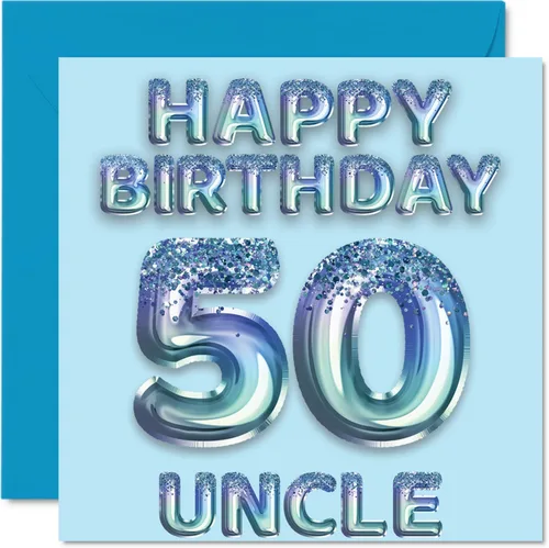 Miniatura 291 de Stuff4 Tarjeta de primer cumpleaños para niños, globo de fiesta con purpurina azul, tarjetas de feliz cumpleaños para niño de 1 año, nieto, hijo, 57