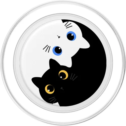 Miniatura 2 de Yin Yang Yoga Zen Cute Cats – Regalo de yoga para gatitos y gatos PopSockets PopGrip: agarre intercambiable para teléfonos y tabletas PopSockets
