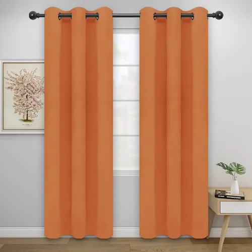Miniatura 209 de Easy-Going - Cortinas opacas para dormitorio, aislamiento térmico sólido con ojales, cortinas de ventana para reducción de ruido, cortinas